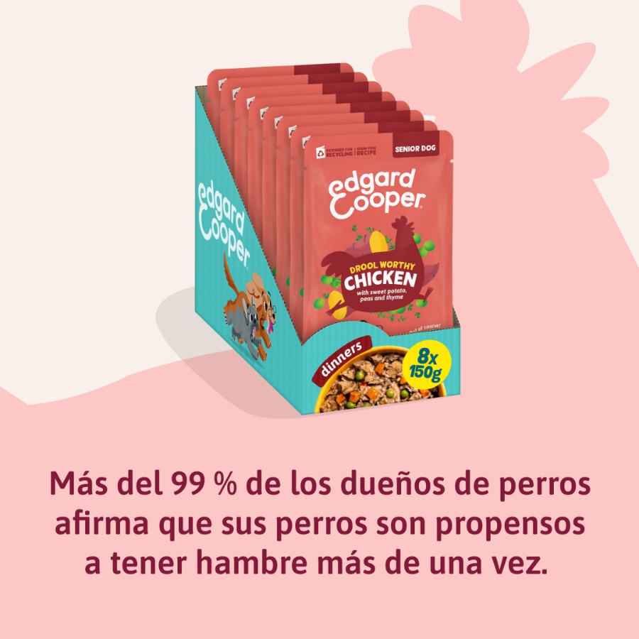150 g Edgard & Cooper Senior Grain Free Pollo sobre para perros, , large Imagen numero 7